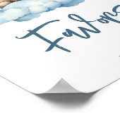 Teddy Bear Moon Baby Shower Favoriten Poster (Ecke)