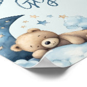 Teddy Bear Moon Babyduschkarten & Geschenke Poster (Ecke)