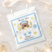 Teddy Bear Moon Clouds Stars Baby Boy Dusche Geschenktütchen (Ausgeschnitten)