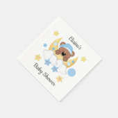 Teddy Bear Moon Clouds Stars Baby Boy Dusche Serviette (Ecke)