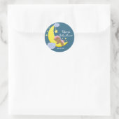 Teddy Bear Moon & Stars Baby Shower Girls Sticker (Tasche)
