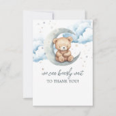 Teddy Bear Moon Stars Vielen Dank Dankeskarte (Vorderseite)