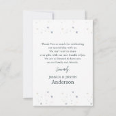 Teddy Bear Moon Stars Vielen Dank Dankeskarte (Rückseite)