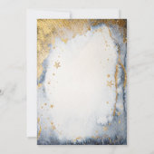 Teddy Bear Moon, Stars Watercolor Babydusche Einladung (Rückseite)