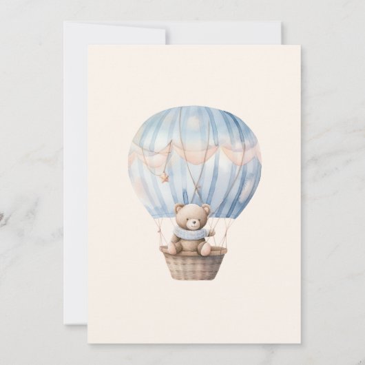 Teddy Bear Moon über der Moon Baby Dusche Einladung (Rückseite)