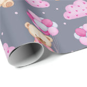Teddy Bear Muster Wrapping Paper Geschenkpapier (Rolleneckpunkt)