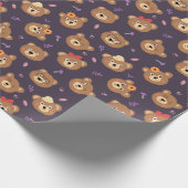 Teddy Bear Muster Wrapping Paper Geschenkpapier (Ecke)