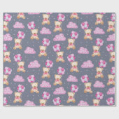 Teddy Bear Muster Wrapping Paper Geschenkpapier (Flach)