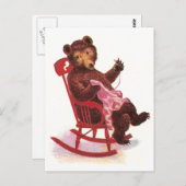 Teddy Bear Nähkleidung Postkarte (Vorne/Hinten)