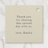 Teddy Bear Neugeborene Illustration Baby Shower Go Geschenkanhänger (Rückseite)