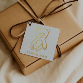 Teddy Bear Neugeborene Illustration Baby Shower Go Geschenkanhänger