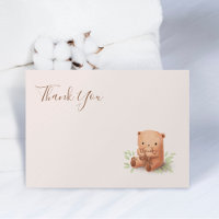 Teddy Bear Neutral Baby Dusche Danke Note Card