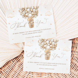 Teddy Bear Neutral Baby Dusche Vielen Dank Karte