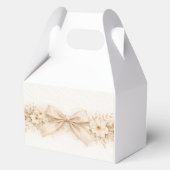 Teddy Bear Neutral Boho Baby Shower Geschenkschachtel (Rückseite)