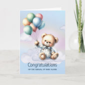 Teddy Bear New Baby Herzlichen Glückwunsch Karte (Vorderseite)