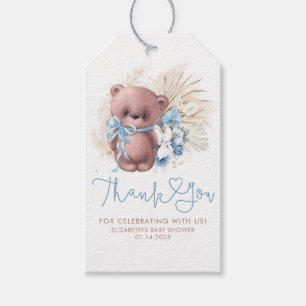 Teddy Bear Niedlich Boho Babydusche Vielen Dank Geschenkanhänger