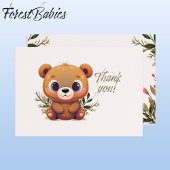 Teddy Bear Niedlich Pink Blumenblütendusche 🧸 Dankeskarte