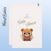 Teddy Bear Niedlich Pink Blumenblütendusche 🧸 Einladung