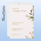 Teddy Bear Niedlich Pink Blumenblütendusche 🧸 Einladung