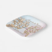 Teddy Bear Niedlich Pink und Blue Baby Reveal Pappteller (Gewinkelt)