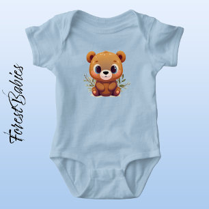 Teddy Bear Niedlich Whimsical Baby Woodland Animal Strampler