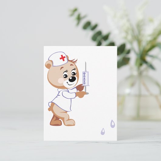 Teddy Bear Nurse Einladungen