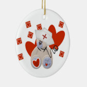 Teddy Bear Nurse Liebe Tshirts und Geschenke Keramik Ornament (Rechts)