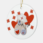Teddy Bear Nurse Liebe Tshirts und Geschenke Keramik Ornament (Links)