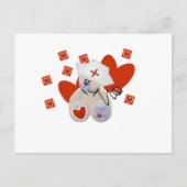 Teddy Bear Nurse Liebe Tshirts und Geschenke Postkarte (Vorderseite)