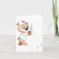 Teddy Bear Nurse Mitteilungskarten