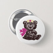 Teddy Bear Nurse (Rosa) Button (Vorne & Hinten)