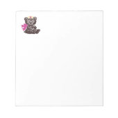 Teddy Bear Nurse (rosa) Notizblock (Vorderseite)