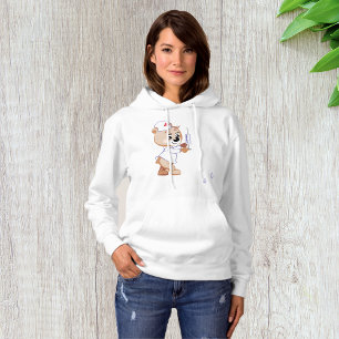 Teddy Bear Nurse Womens Hoodie