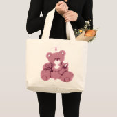 Teddy Bear Nurve in Pink Jumbo Stoffbeutel (Vorderseite (Produkt))