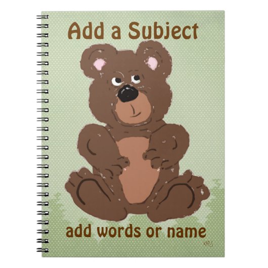 Teddy Bear O1 Notizblock (Vorderseite)