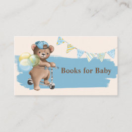 Teddy Bear on Scooter Baby Shooter Books for Baby Visitenkarte