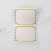 Teddy Bear on Scooter, Striping Baby Shooter Dankeskarte (Innenseite)