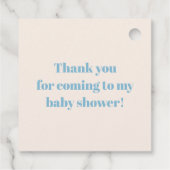 Teddy Bear on Scooter, Striping Baby Shooter Geschenkanhänger (Rückseite)