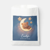 Teddy Bear on the Moon - Baby Shower Gift Bag Geschenktütchen (Vorderseite)
