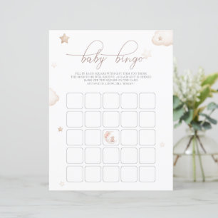 Teddy Bear Over the Moon Neutral Baby Bingo Game