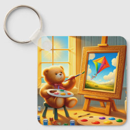 Teddy Bear Painter Schlüsselanhänger