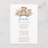 Teddy Bear pampas Grass Baby Books Begleitkarte (Vorderseite)