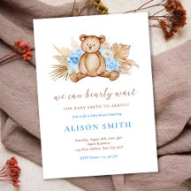 Teddy Bear Pampas Grass Bearly Wait Baby Dusche