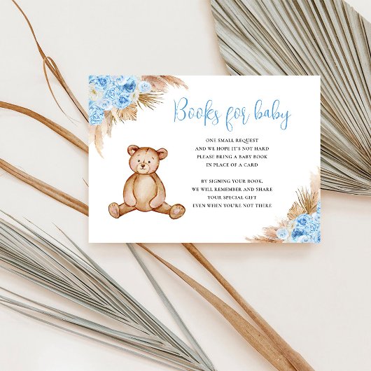 Teddy Bear Pampas Grass Books for Baby Begleitkarte