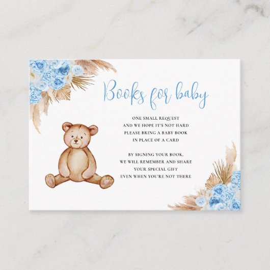 Teddy Bear Pampas Grass Books for Baby Begleitkarte (Vorderseite)