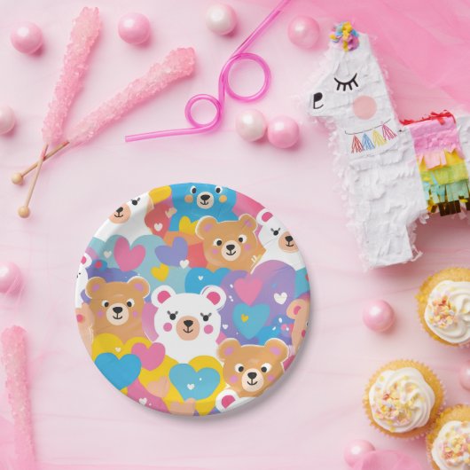 Teddy Bear Pappteller (Party)