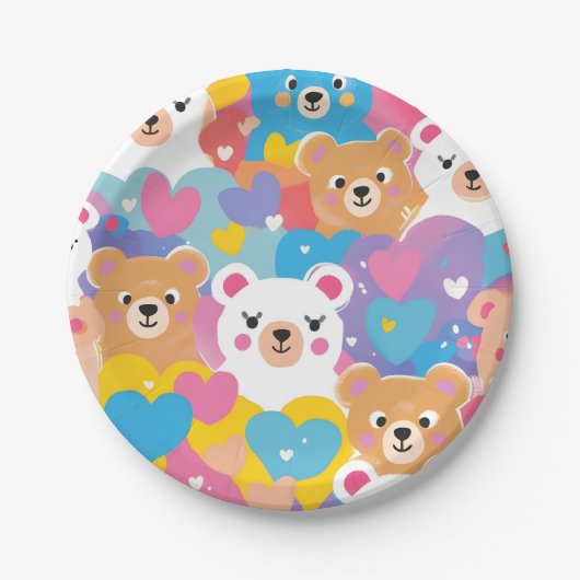 Teddy Bear Pappteller (Vorderseite)