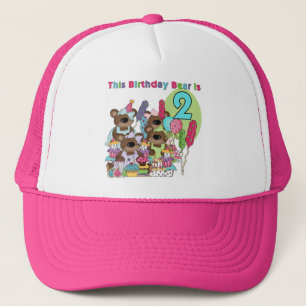 Teddy Bear Party 2. Geburtstag T - Shirt und Gesch Truckerkappe
