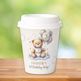 Teddy Bear Party – 3rd Birthday Tableware Pappbecher