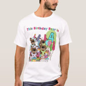 Teddy Bear Party 4. Geburtstag Tshirts und Geschen (Vorderseite)